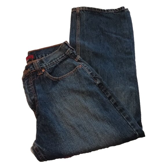 Mens Vtg 90s Easy Anchor Blue Baggy Skater Grunge Blue Denim Jeans 31 x 30 - Picture 11 of 11